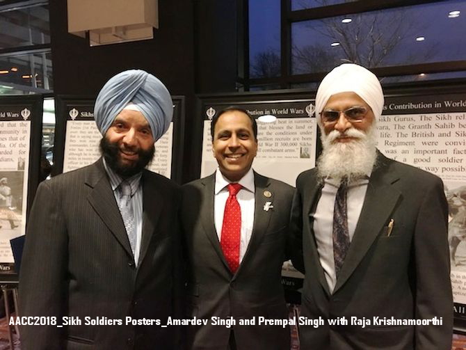 AACC2018_Sikh Soldiers Posters_Amardev Singh and Prempal Singh with Raja Krishnamoorthi.jpg