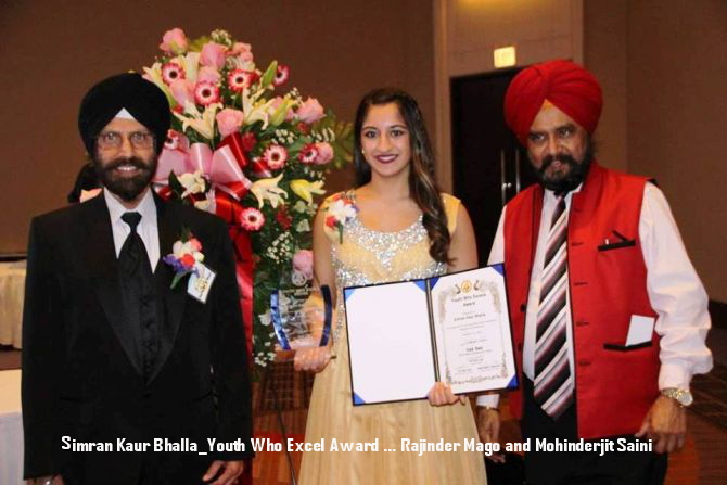 Simran Kaur Bhalla_Youth Who Excel Award ... Rajinder Mago and Mohinderjit Saini.jpg